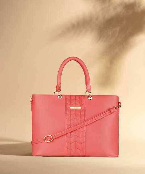 Women Orange Satchel - Extra Spacious