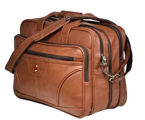 Iconic Men & Women Tan Messenger Bag