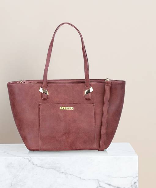 Women Maroon Tote - Mini