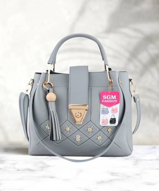 SGM Fashion Women Grey Hand-held Bag