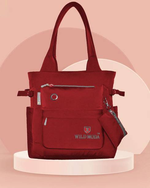 Women Maroon, Brown Tote - Extra Spacious