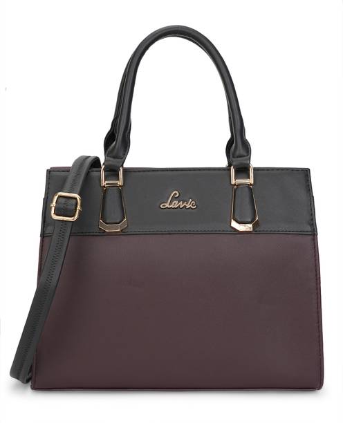 Women Purple, Black Satchel