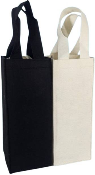 DOUBLE R BAGS Men & Women Black, White Bottle Bag