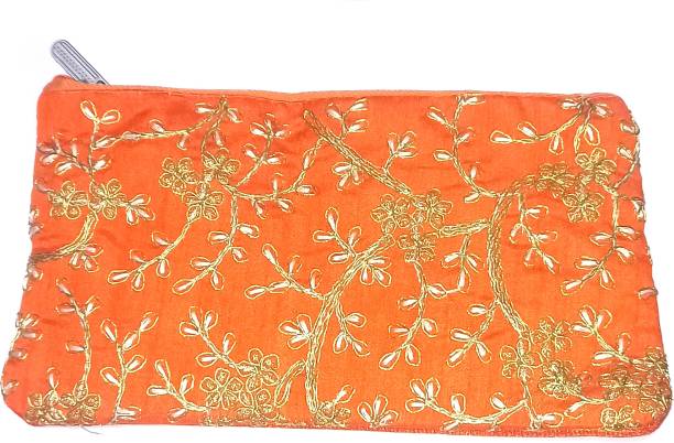 Casual, Formal, Party Orange  Clutch Price in India