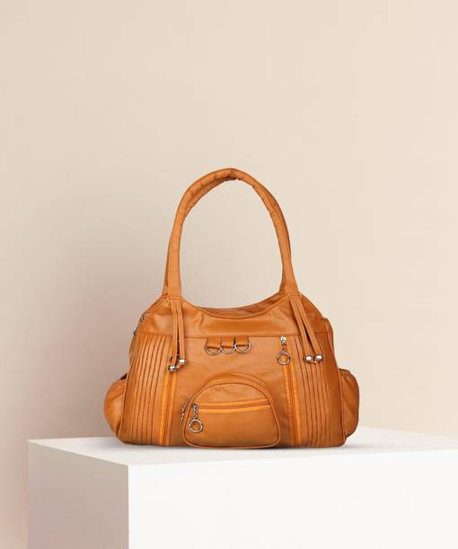 Women Tan Hand-held Bag - Extra Spacious