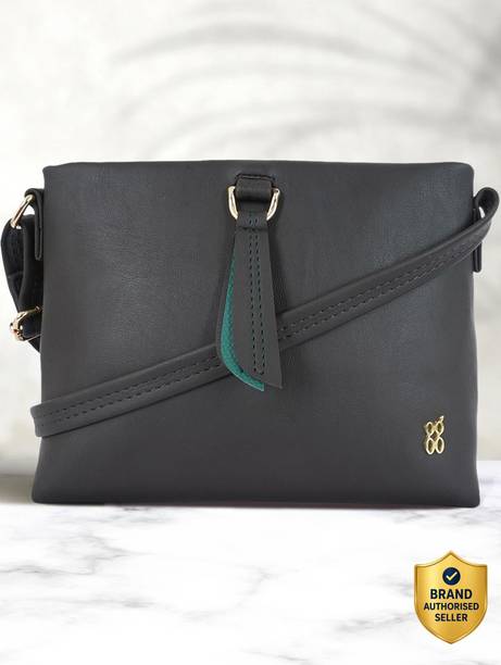 Women Black Messenger Bag - Regular Size