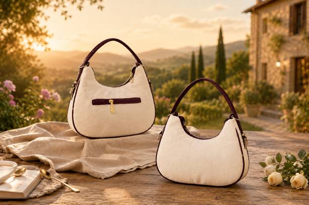 Taniraindia Men & Women Beige Handbag