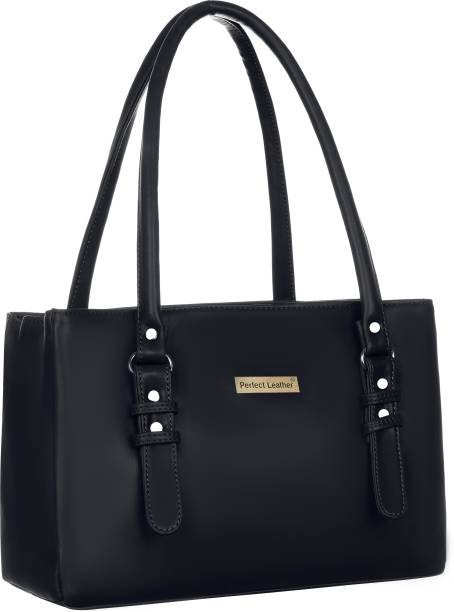 perfect leather Women Black Shoulder Bag