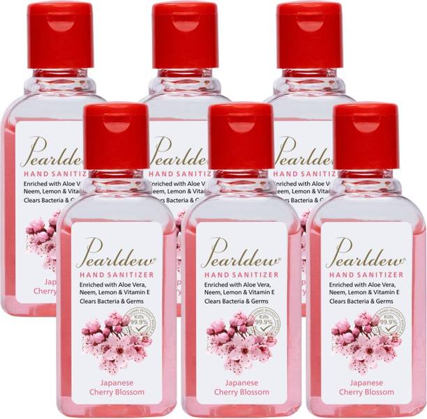 Pearldew (Cherry Blossom) | Aloe & Neem | Paraben Free 60 ml Hand Sanitizer Bottle