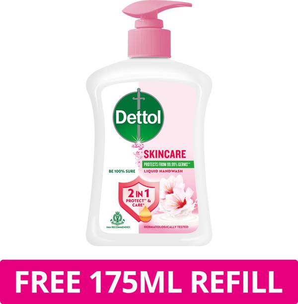 Dettol Skin Care PH Balanced Hand Wash Pump + Refill