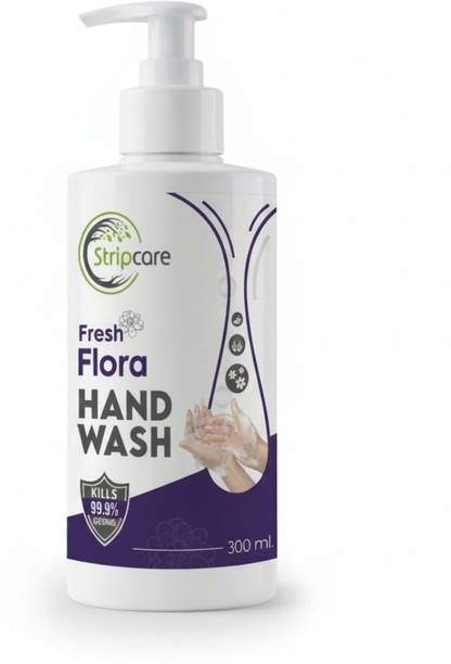 Stripcare Fresh-Flora Microdefence Antibacterial Hand Wash 300 ml | Gentle & Nourishing Hand Wash Pump + Refill