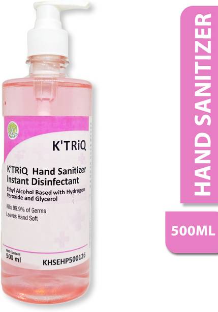K'TRiQ Sanitizer|80% Ethyl Alcohol|Kills 99.9% of Germs|Sanitiser|Hand Rub Sanitizer Hand Sanitizer Bottle
