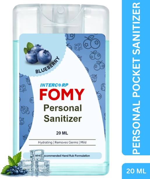 Intercorp Fomy Alcohol-based Portable Sanitizer and Disinfectant Pocket Spray (Blue Berry) Sanitizer Spray Spray Bottle
