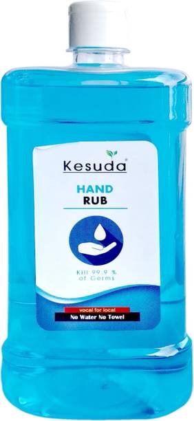 KESUDA Alcohol Base LIQUID Sanitizer 1 Liter with Flipflop cap Hand Rub Bottle