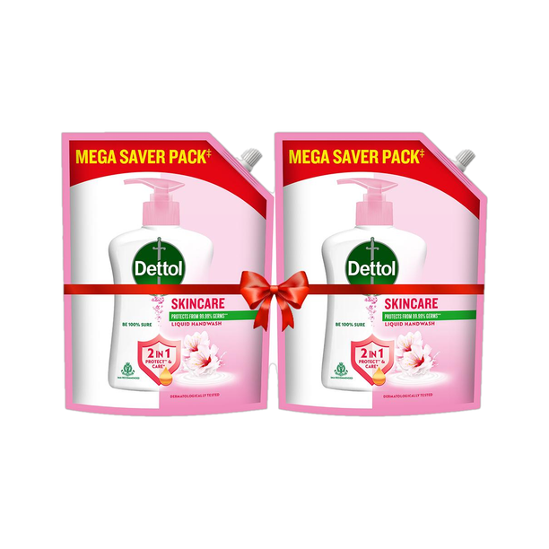Dettol Skincare , liquid for bottle, Pouch,soap, no powder, 10X Germ Protection Hand Wash Refill Pouch