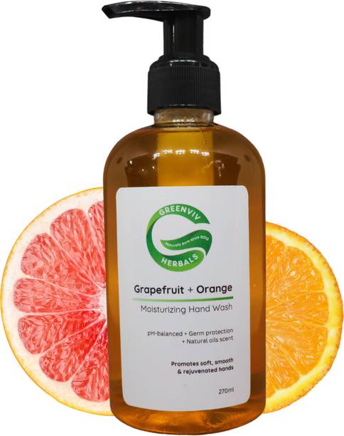Greenviv Natural Anti-Bacterial & Moisturizing Handwash - Grapefruit & Orange Hand Wash Pump Dispenser