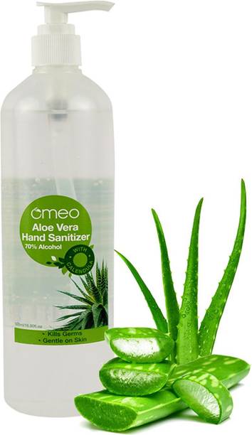 Omeo Aloe Vera Hand Instant Sanitizer Gel, 70% Alcohol |Skin Friendly Hand Sanitizer Pump Dispenser
