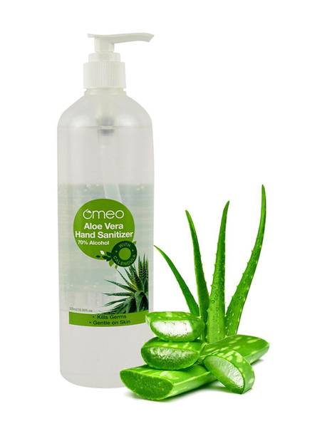 Omeo Aloe Vera Hand Instant Sanitizer Gel, 70% Alcohol |Skin Friendly Hand Sanitizer Pump Dispenser