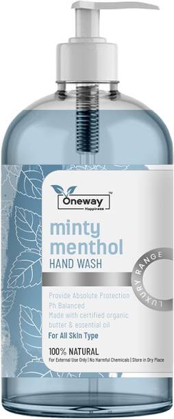 Oneway Happiness Minty Menthol Hand Wash 100ml Hand Wash Bottle + Dispenser