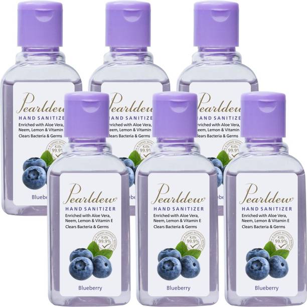 Pearldew (Blueberry) | Aloe & Neem | Paraben Free 60 ml Hand Sanitizer Bottle