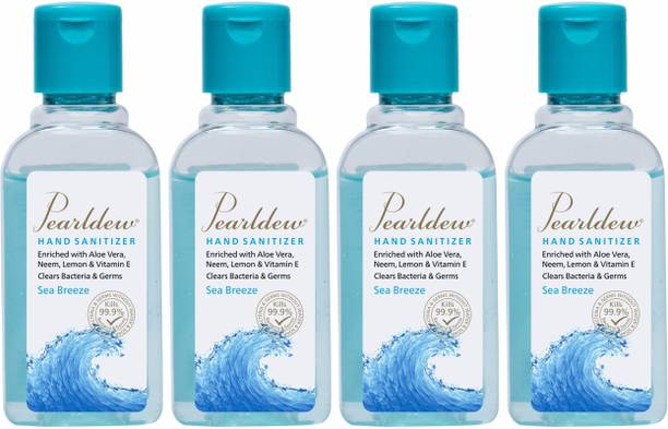 Pearldew (Sea Breeze) 60 ml | Aloe & Neem | Paraben Free  Hand Sanitizer Bottle