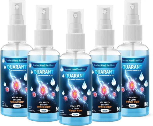 QUARANT 80% Alcohol Based Instant  Spray, Pocket Size, Kills 99.95% Germs Sanitizer Spray Bottle