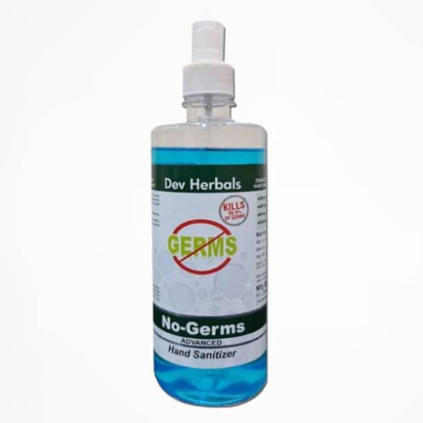 Dev Herbals No Germs Alcohol Based Kill 99% Germs Sanitizer Blue Hand Sanitizer Spray Bottle