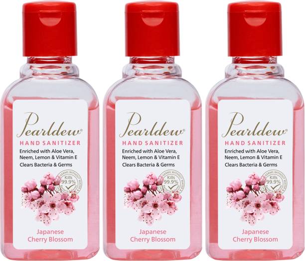 Pearldew (Cherry Blossom) | Aloe & Neem | Paraben Free 60 ml Hand Sanitizer Bottle