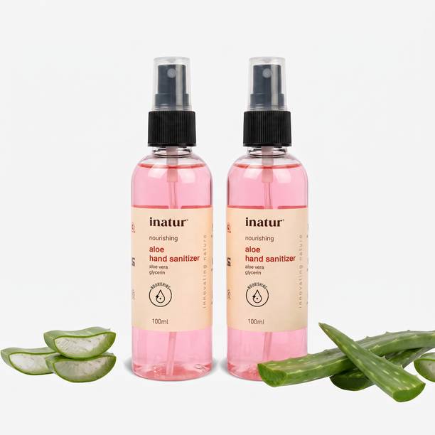 inatur Nourishing Aloe  Spray | Alcohol-Based, 99.9% Germ Protection | Hand Sanitizer Spray Bottle