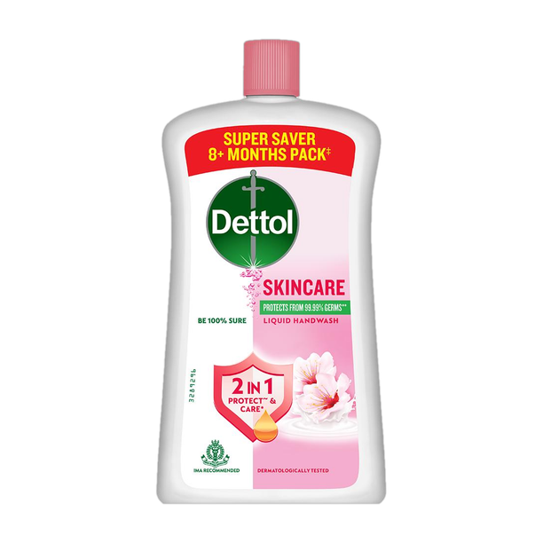 Dettol Skincare , liquid for pump, no powder, 10X Germ Protection, soap Hand Wash Bottle
