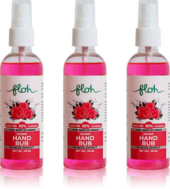 Floh Instant Hand rub Santizer Spray-Rose oil extract Sanitizer Spray Spray Bottle