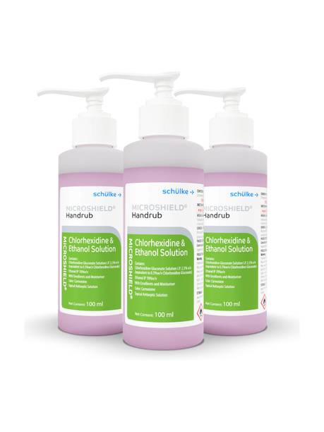 Microshield Handrub 100ml (CHG + Ethanol) Pack Of 3 Hand Rub Bottle