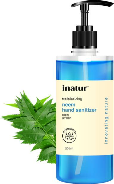 inatur Moisturising With Neem Extract, Kills 99.9% Germs Hand Sanitizer Pump Dispenser