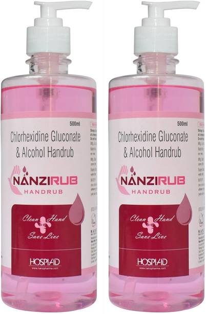 Nanzirub Liquid Handrub (Pack of 2) Hand Sanitizer Bottle