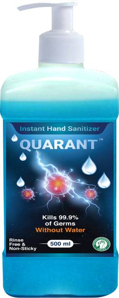 QUARANT 80% Alcohol Based Pump, WHO Recommended Formula & FDA Approved, Instant Hand Sanitizer Pump Dispenser