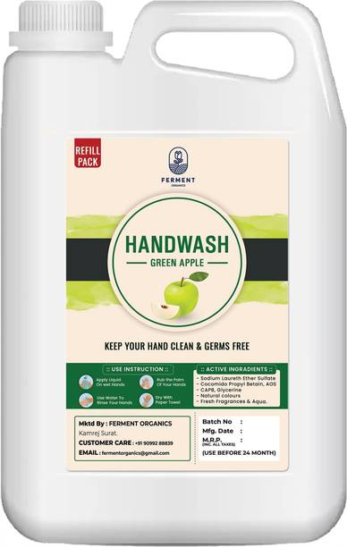 FERMENT ORGANICS GREEN APPLE Magic Hand Wash Hand Wash Can (5 L) Hand Wash Can