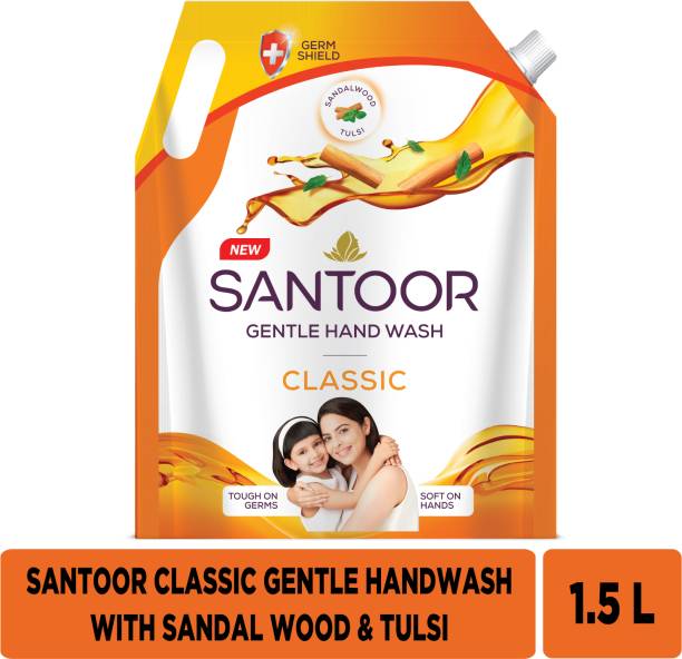Santoor by Wipro Classic Sandalwood & Tulsi Gentle Hand Wash Pouch