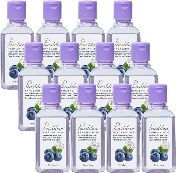 Pearldew (Blueberry) | Aloe & Neem | Paraben Free 60 ml Hand Sanitizer Bottle