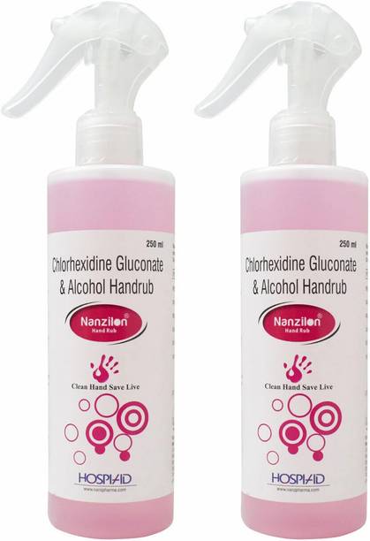 nanzilon Handrub 24 Hour Protection Spray- 99.99% Effective Against Germs Hand Rub Bottle + Dispenser
