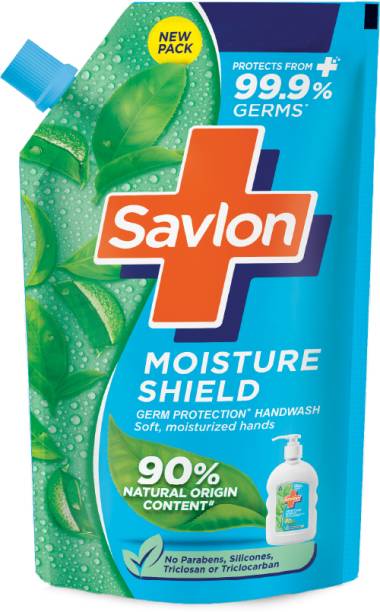 Savlon Moisture Shield Germ Protection Handwash 675ml Refill| 90% Natural Origin Hand Wash Pouch