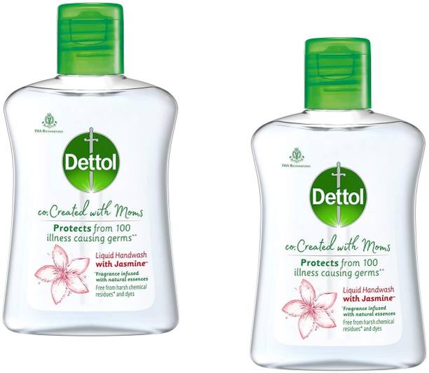 Dettol Jasmine Germ Protection Handwash Liquid Soap Fliptop, 200ml Hand Wash Bottle