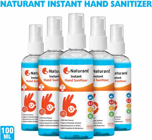 Naturant 70% Bio Alcohol Sanitizer|Kills 99.9% Germs & Viruses|Doctors Recommended Hand Sanitizer Spray Spray Bottle