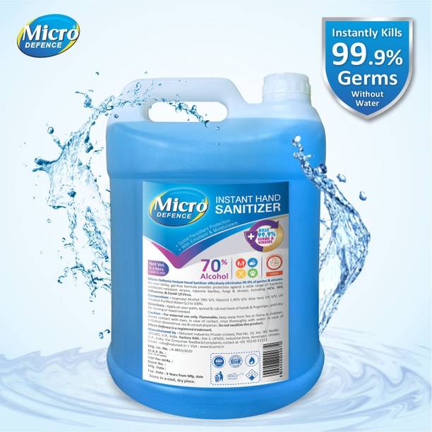 MicroDefence 70% IP Alcohol hand sanitizer,Disinfectant,Fumigator|Kill 99.9% Virus|FamilySafe Hand Sanitizer Can