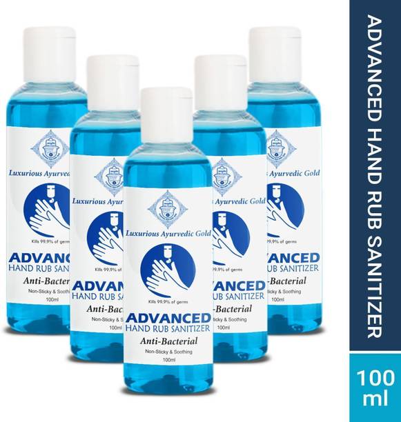 Luxurious Ayurvedic Gold Sanitizer Hand Sanitizer Bottle