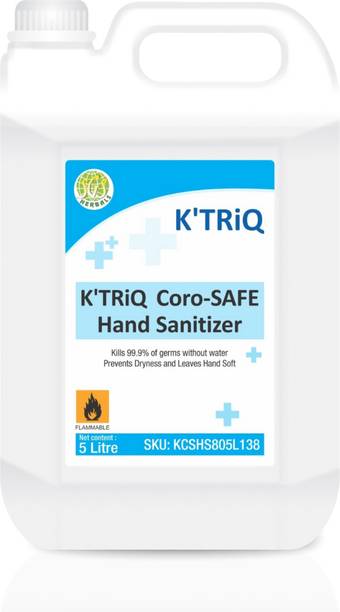 K'TRiQ Sanitizer| 80% Ethyl Alcohol | Kills 99.9% germs instantly | Hand sanitizer| 5L Hand Sanitizer Can