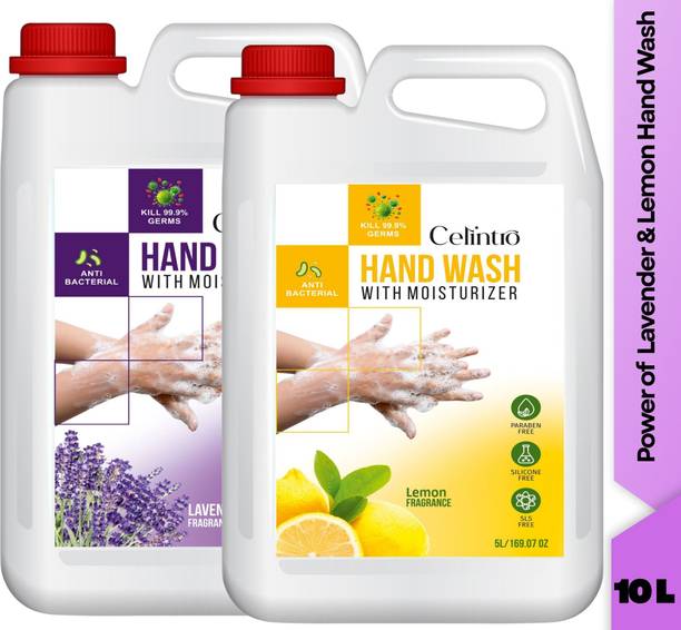 Calintro Lavender & Lemon Herbal Purifying Handwash Deep Cleansing, Aromatic Freshness Hand Wash Can
