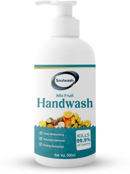 SOULWASH MIX FRUIT Hand Wash | A Burst of Fruity Freshness | 500ml Hand Wash Bottle