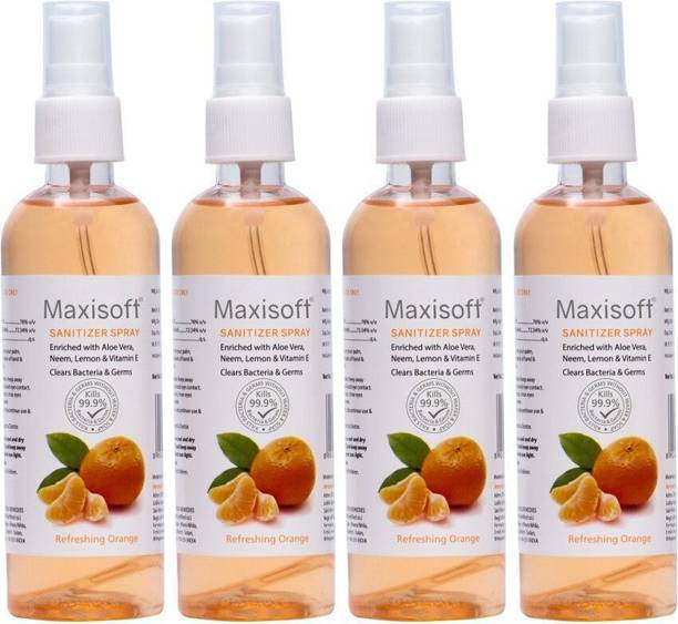 Maxisoft  Spray Refreshing Orange | Instant Germ Kill & Daily Hygiene Hand Sanitizer Bottle