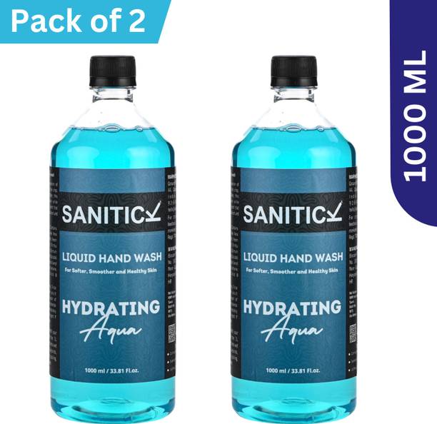 Sanitick Liquid Handwash - Hydrating Aqua |-Gentle & Refreshing Formula for Clean Hand Wash Bottle