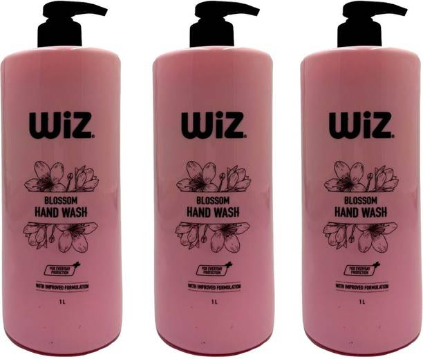 Wiz Blossom Fragrance | Moisturizing & pH Balanced | Soft on Hands Hand Wash Bottle + Dispenser